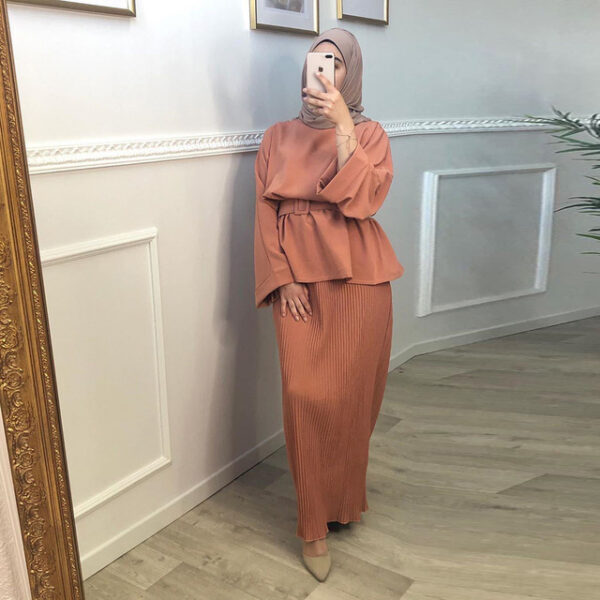 Ramadan Eid Mubarak Abaya Dubai Turkey Hijab Dress Muslim Se - Image 7