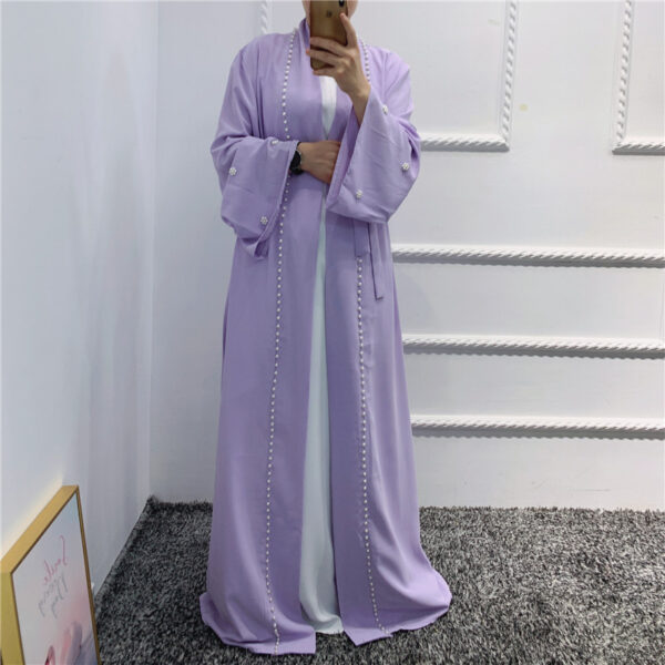 Eid Kaftan Moroccan Abaya Dubai Turkey Hijab Muslim Fashion - Image 6