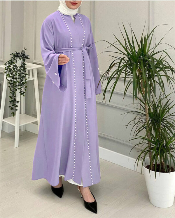 Eid Kaftan Moroccan Abaya Dubai Turkey Hijab Muslim Fashion - Image 5