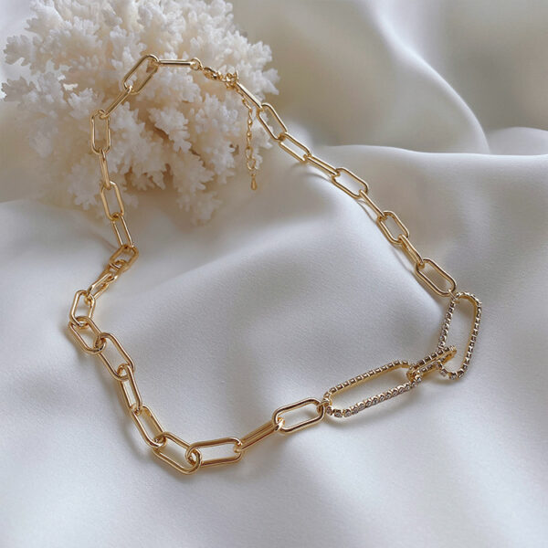 Cold Wind Zircon Metal Chain Necklace Fashion - Image 5