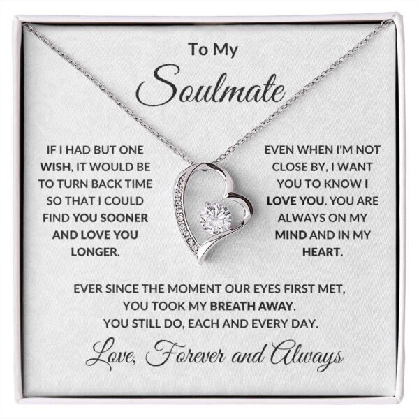 Gift For Women Wife Her Girlfriend Necklace Stainless Steel To My Soulmate The Day I Met You Forever Love Necklace - Image 4