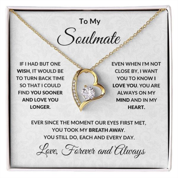 Gift For Women Wife Her Girlfriend Necklace Stainless Steel To My Soulmate The Day I Met You Forever Love Necklace - Image 5